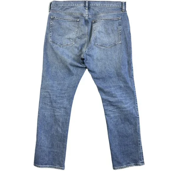 J.Crew Flex Men’s Straight Leg Jeans W36 L30 Blue Classic Fit Stretch Denim Pant - Picture 2 of 13